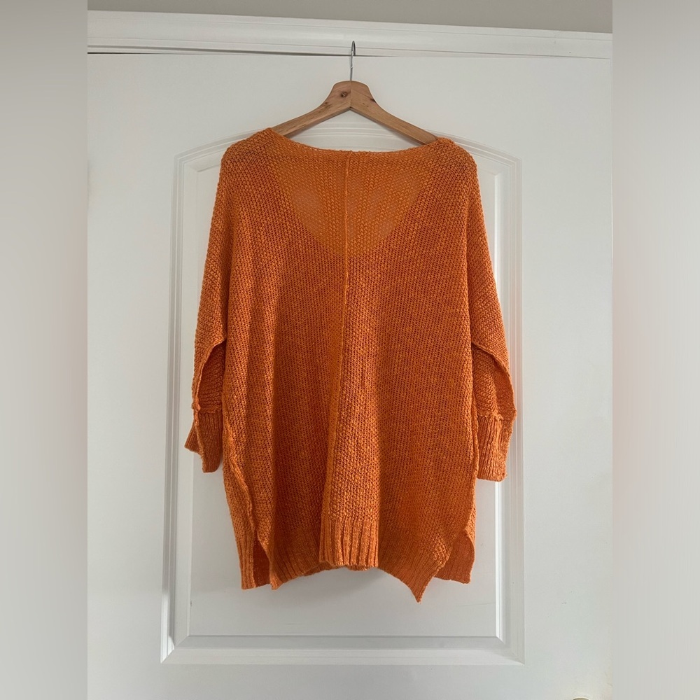 Hyped Unicorn Orange Open Knit Sweater - Picture 4 of 5